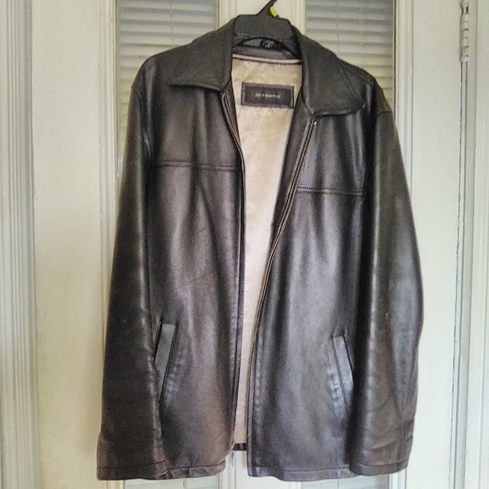 Jim & Mary Lou  Men's Black Leather Jacket